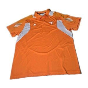 Tennessee Volunteers Shirt Mens XL Orange NCAA Football Adidas Polo Climalite